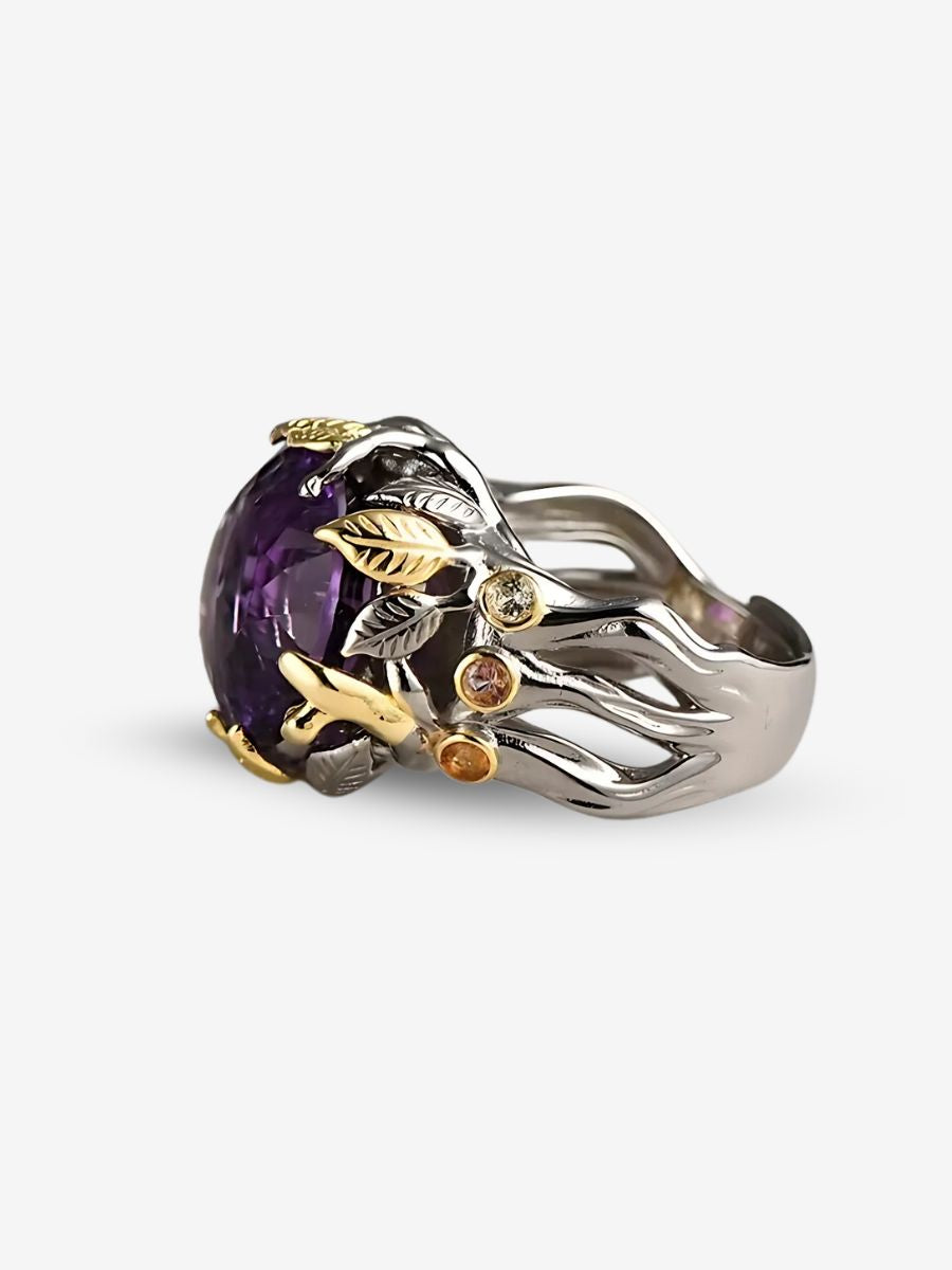 Bague Amethyste Et Argent
