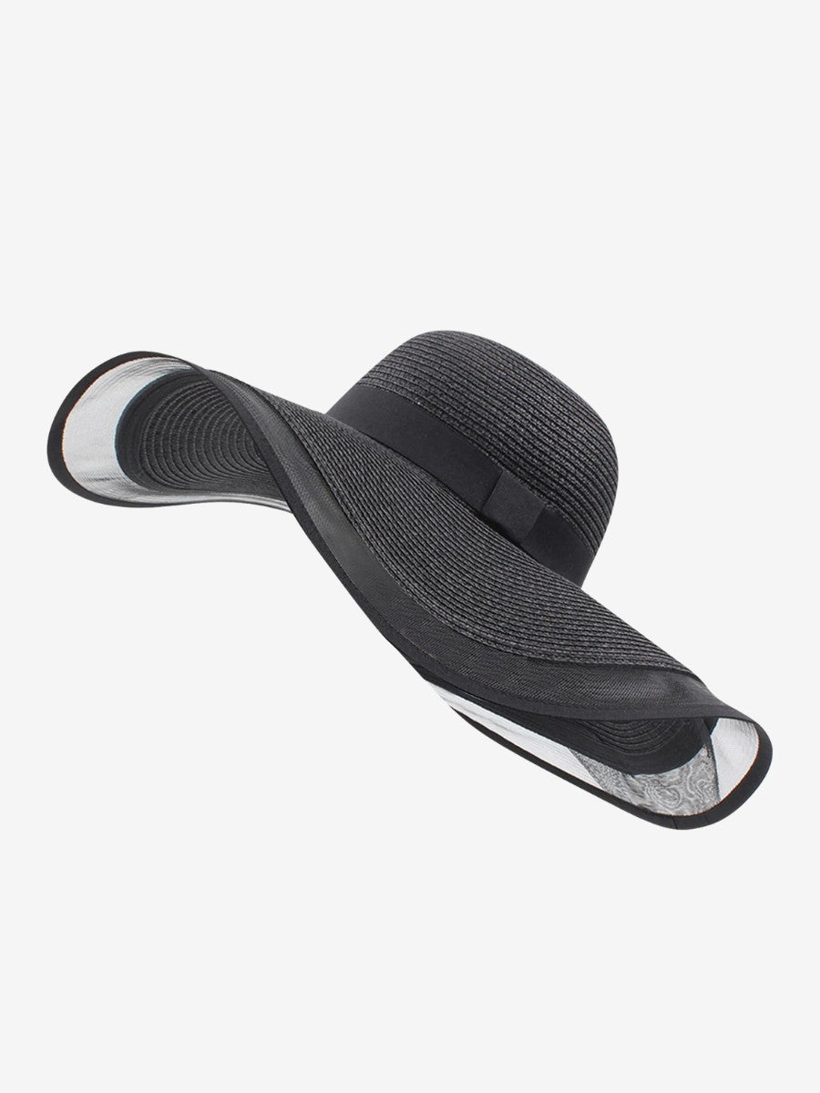 chapeau de paille femme boheme noir