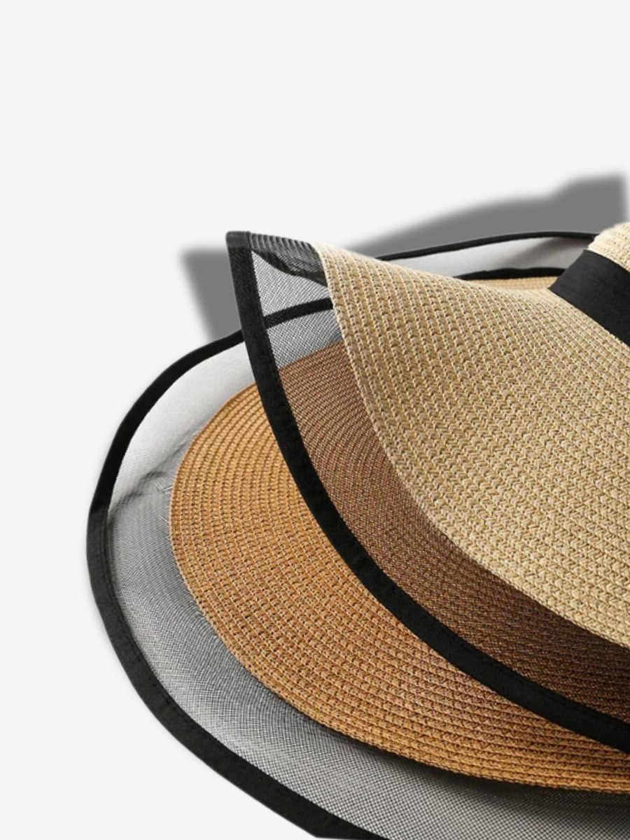 chapeau de paille femme boheme supperposes