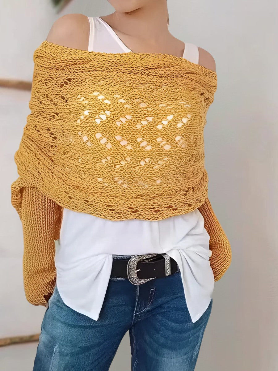 femme qui pose avec une Echarpe Chale jaune