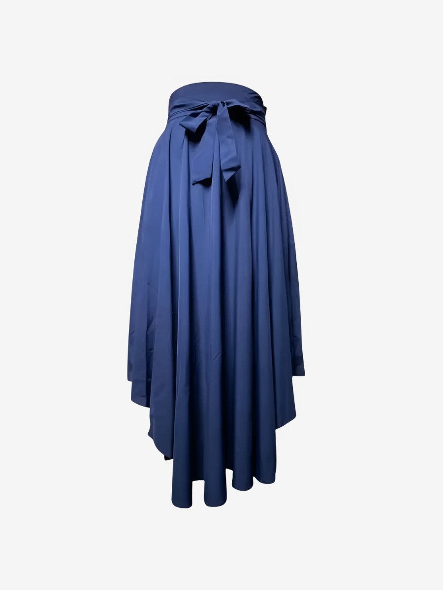 bas de Jupe Longue Vintage avec fente bleu marine démonstration