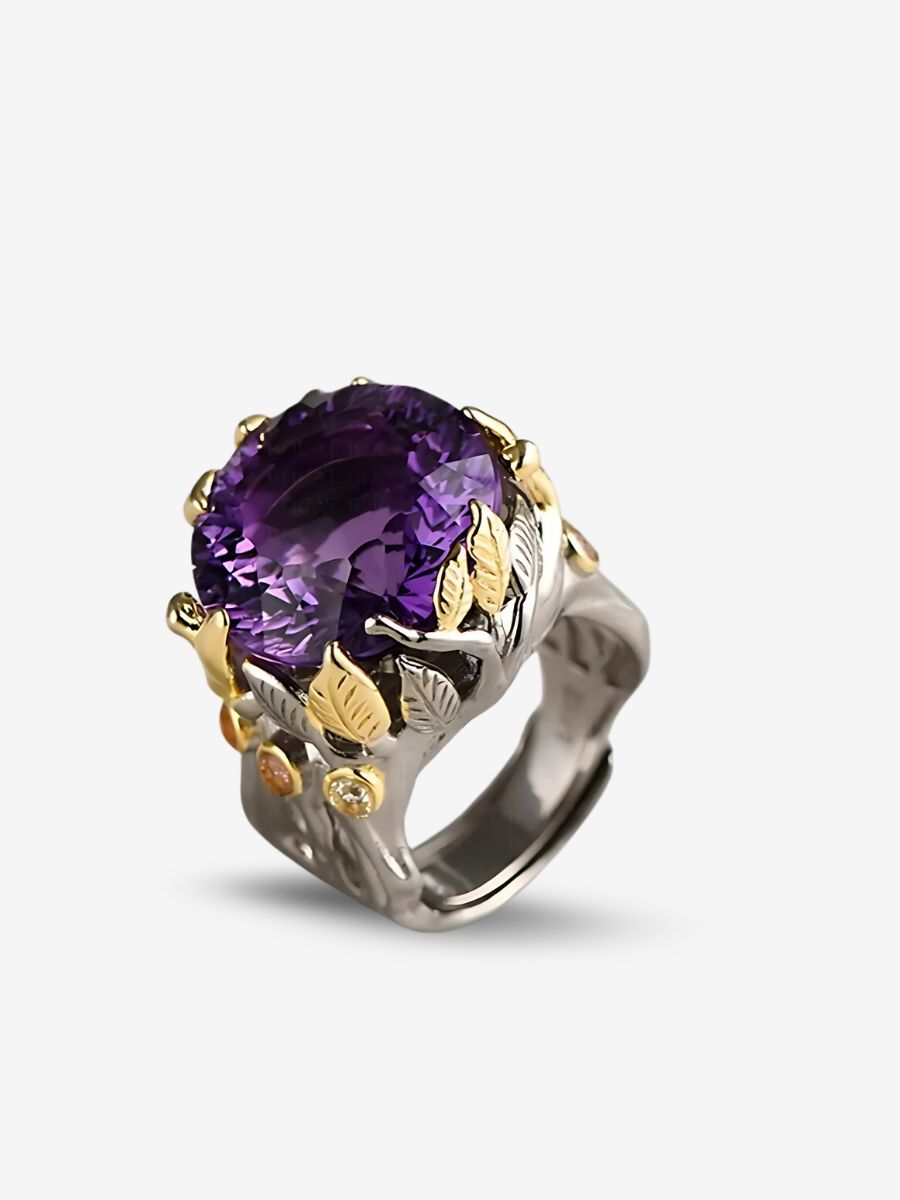 Bague Amethyste Et Argent