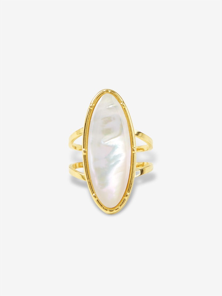 Bague Pierre Blanche