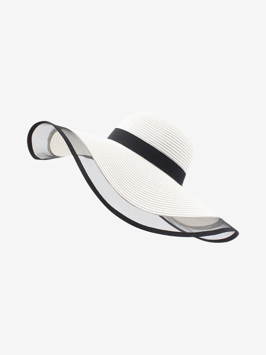 chapeau de paille femme boheme blanc