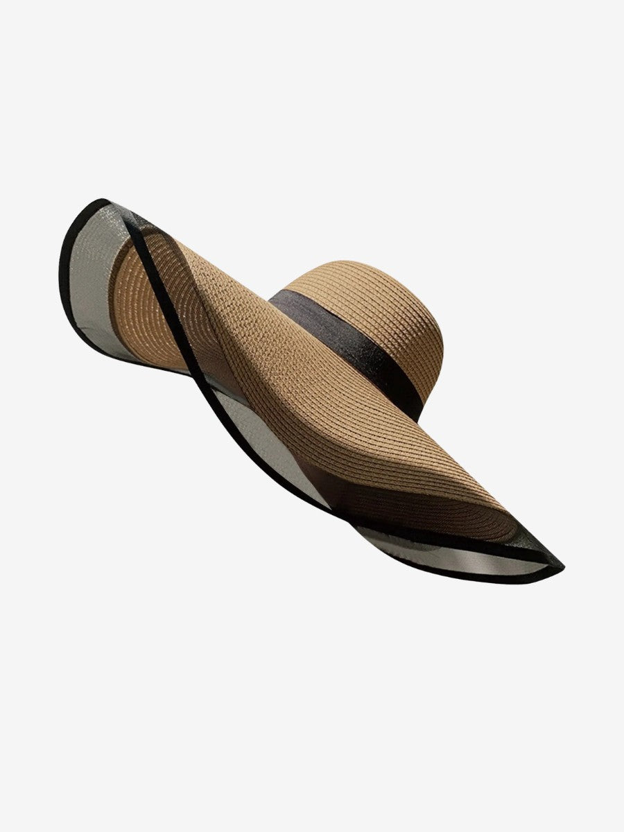 chapeau de paille femme boheme beige perlite