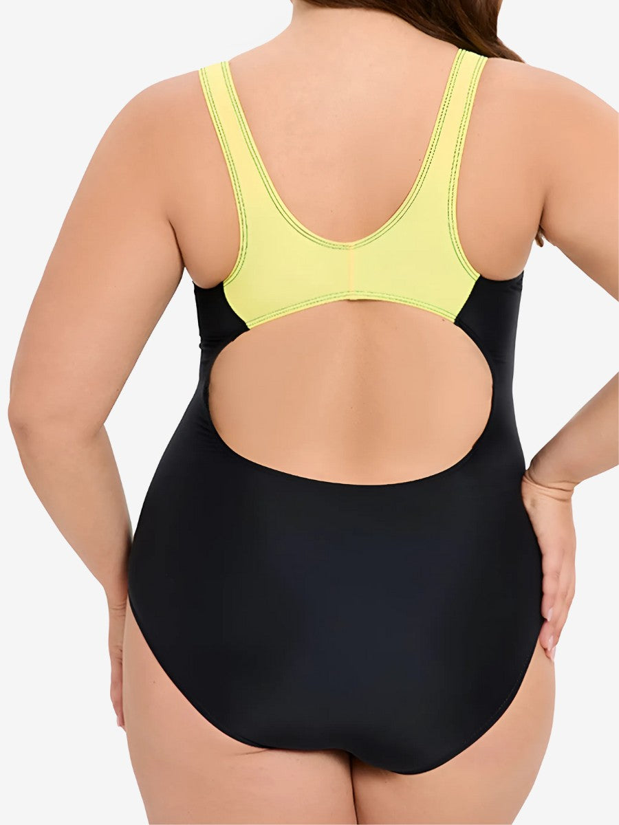 Maillot De Bain Femme Ronde Gainant vue de dos effet amincissant